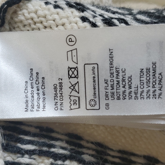 Label of Graded Goods Knit Longline Open Front Sweater Vest Medium Hippie - Picture 3 of 8